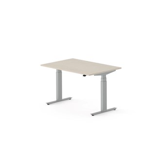 Skrivebord Work FSC BX T-E 120x80 cm sølvfarget stativ