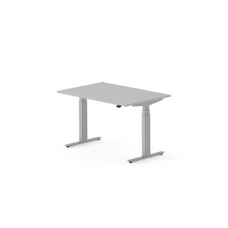 Skrivebord Work FSC BX HT 120x80 cm sølv