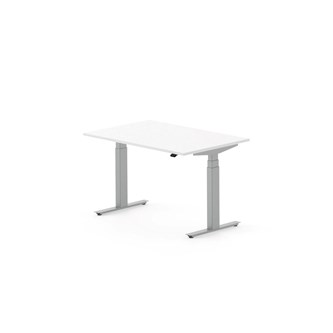 Skrivebord Work FSC BX HT 120x80 cm sølv