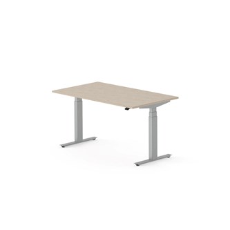 Skrivebord Work FSC BX HT 140x80 cm sølv