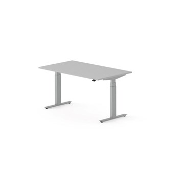 Skrivebord Work FSC BX HT 140x80 cm sølv