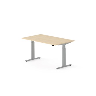 Skrivebord Work FSC BX HT 140x80 cm sølv