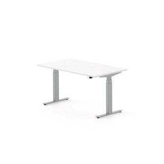 Skrivebord Work FSC BX HT 140x80 cm sølv