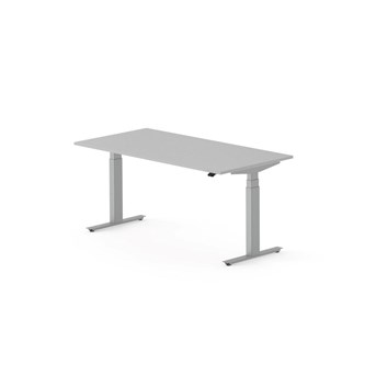 Skrivebord Work FSC BX HT 160x80 cm sølv