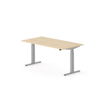 Skrivebord Work FSC BX HT 160x80 cm sølv