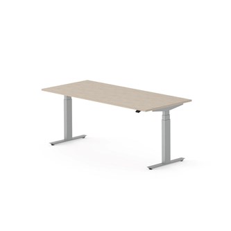 Skrivebord Work FSC BX HT 180x80 cm sølv