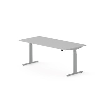 Skrivebord Work FSC BX HT 180x80 cm sølv