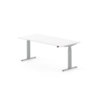 Skrivebord Work FSC BX HT 180x80 cm sølv