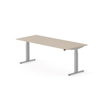 Skrivebord Work FSC BX HT 200x80 cm sølv