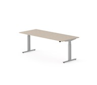 Skrivebord Work FSC BX T-E 200x80 cm sølvfarget stativ