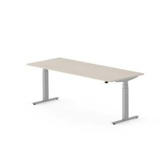 Skrivebord Work FSC BX T-E 200x80 cm sølvfarget stativ