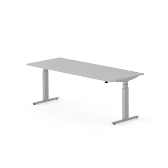 Skrivebord Work FSC BX HT 200x80 cm sølv