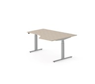 Skrivebord Work FSC BX T-E høyre 160x120 cm sølvfarget stativ