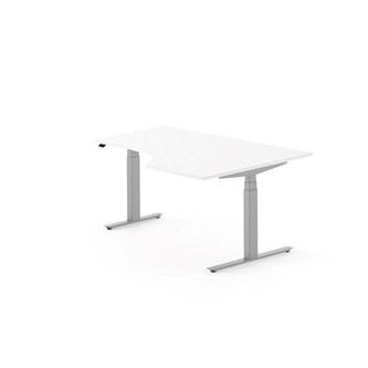 Skrivebord Work FSC BX HT høyre 160x120 cm sølv