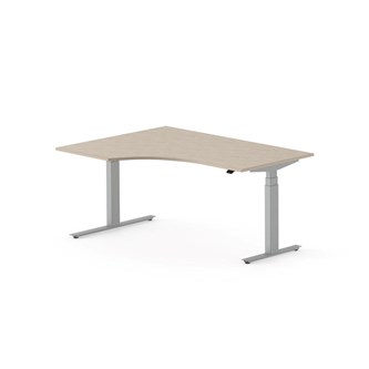 Skrivebord Work FSC BX HT venstre 160x120 cm sølv
