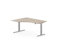 Skrivebord Work FSC BX T-E venstre 160x120 cm sølvfarget stativ