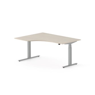 Skrivebord Work FSC BX T-E venstre 160x120 cm sølvfarget stativ