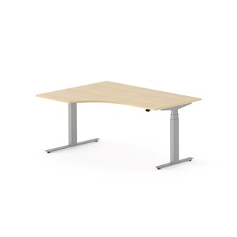 Skrivebord Work FSC BX HT venstre 160x120 cm sølv