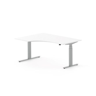 Skrivebord Work FSC BX HT venstre 160x120 cm sølv