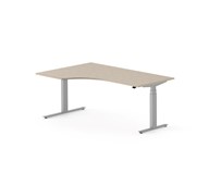 Skrivebord Work FSC BX T-E venstre 180x120 cm sølvfarget stativ