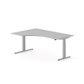 Skrivebord Work FSC BX HT venstre 180x120 cm sølv