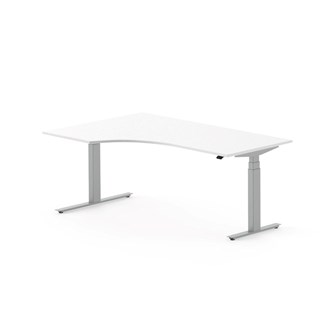 Skrivebord Work FSC BX HT venstre 180x120 cm sølv