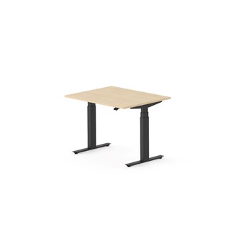 Skrivebord Work FSC BX T-E 100x80 cm svart stativ