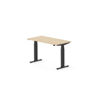 Skrivebord Work FSC BX HT 120x60 cm svart
