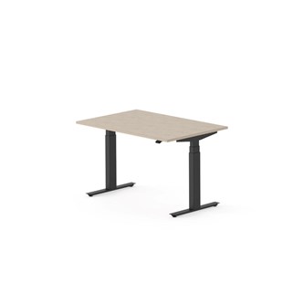 Skrivebord Work FSC BX HT 120x80 cm svart