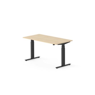 Skrivebord Work FSC BX HT 140x70 cm svart