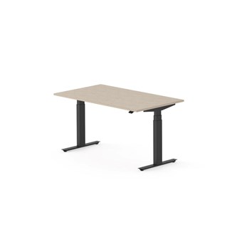 Skrivebord Work FSC BX HT 140x80 cm svart