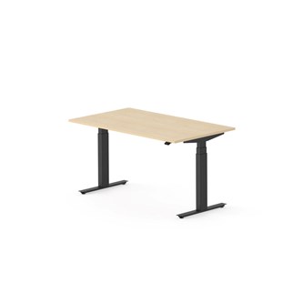 Skrivebord Work FSC BX HT 140x80 cm svart