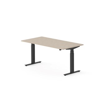 Skrivebord Work FSC BX HT 160x80 cm svart