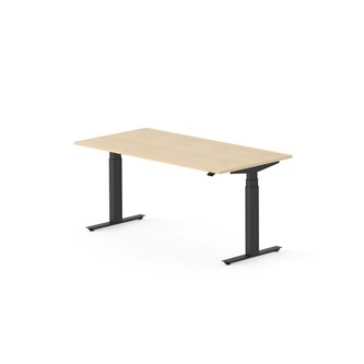 Skrivebord Work FSC BX HT 160x80 cm svart