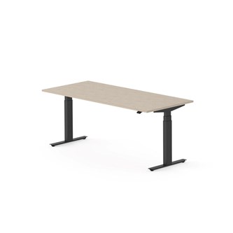 Skrivebord Work FSC BX HT 180x80 cm svart