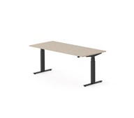 Skrivebord Work FSC BX T-E 180x80 cm svart stativ