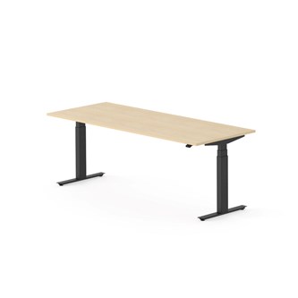 Skrivebord Work FSC BX HT 200x80 cm svart