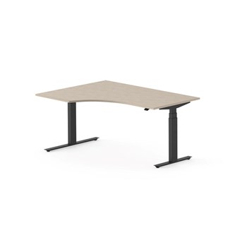 Skrivebord Work FSC BX HT venstre 160x120 cm svart