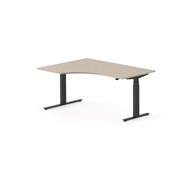Skrivebord Work FSC BX T-E venstre 160x120 cm svart stativ