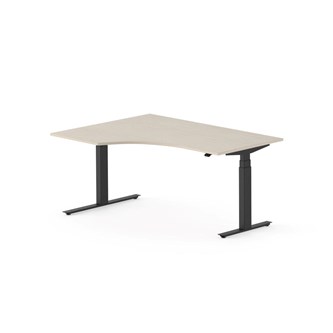 Skrivebord Work FSC BX T-E venstre 160x120 cm svart stativ