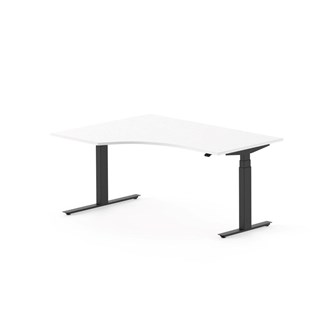 Skrivebord Work FSC BX HT venstre 160x120 cm svart