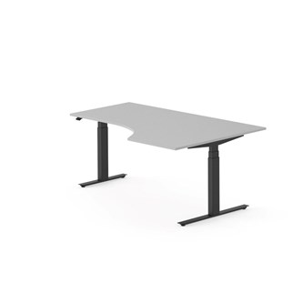 Skrivebord Work FSC BX HT høyre 180x120 cm svart