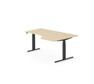 Skrivebord Chat FSC BX høyre 180x120 cm svart