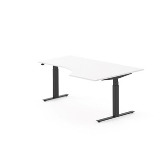 Skrivebord Work FSC BX HT høyre 180x120 cm svart