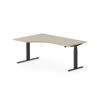 Skrivebord Work FSC BX HT venstre 180x120 cm svart