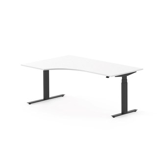 Skrivebord Work FSC BX HT venstre 180x120 cm svart