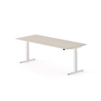 Skrivebord Work FSC BX T-E 200x80 cm hvitt stativ