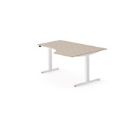 Skrivebord Work FSC BX T-E høyre 160x120 cm hvitt stativ