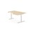 Skrivebord Work FSC BX T-E høyre 160x120 cm hvitt stativ