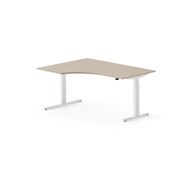 Skrivebord Work FSC BX T-E venstre 160x120 cm hvitt stativ